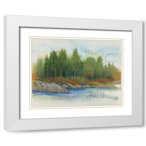 From the Banks I White Modern Wood Framed Art Print with Double Matting by OToole, Tim