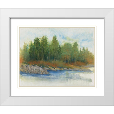 From the Banks I White Modern Wood Framed Art Print with Double Matting by OToole, Tim