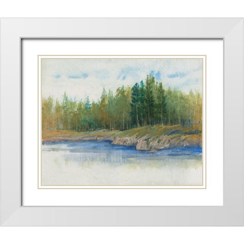 From the Banks II White Modern Wood Framed Art Print with Double Matting by OToole, Tim