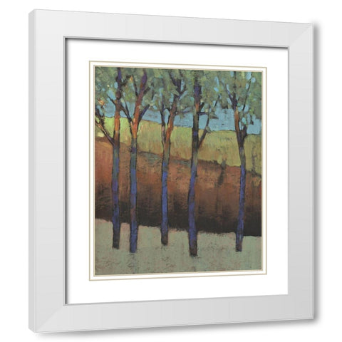 Glimmer in the Forest I White Modern Wood Framed Art Print with Double Matting by OToole, Tim
