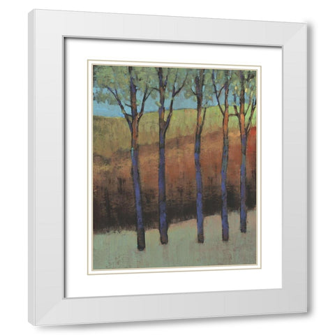 Glimmer in the Forest II White Modern Wood Framed Art Print with Double Matting by OToole, Tim