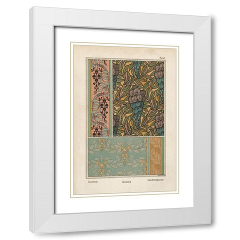 Nouveau Decorative IV White Modern Wood Framed Art Print with Double Matting by Vision Studio