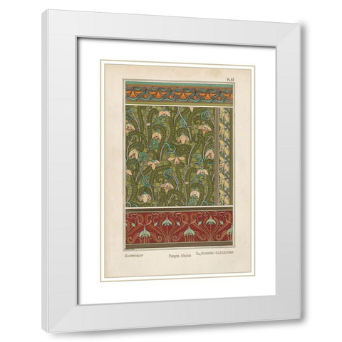 Nouveau Decorative VI White Modern Wood Framed Art Print with Double Matting by Vision Studio