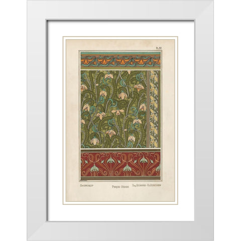 Nouveau Decorative VI White Modern Wood Framed Art Print with Double Matting by Vision Studio