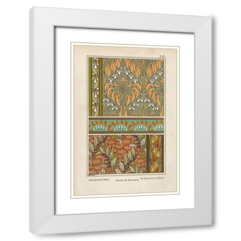 Nouveau Decorative VII White Modern Wood Framed Art Print with Double Matting by Vision Studio