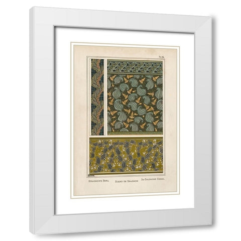 Nouveau Decorative VIII White Modern Wood Framed Art Print with Double Matting by Vision Studio