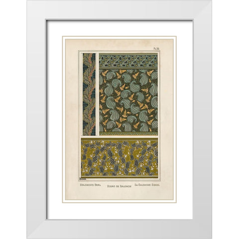 Nouveau Decorative VIII White Modern Wood Framed Art Print with Double Matting by Vision Studio