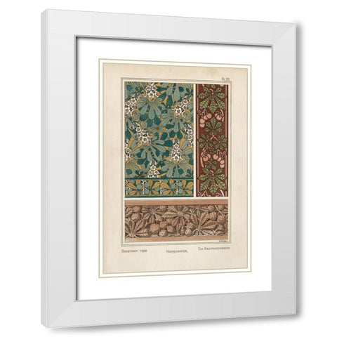 Nouveau Decorative IX White Modern Wood Framed Art Print with Double Matting by Vision Studio