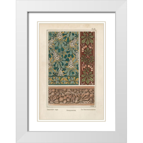 Nouveau Decorative IX White Modern Wood Framed Art Print with Double Matting by Vision Studio