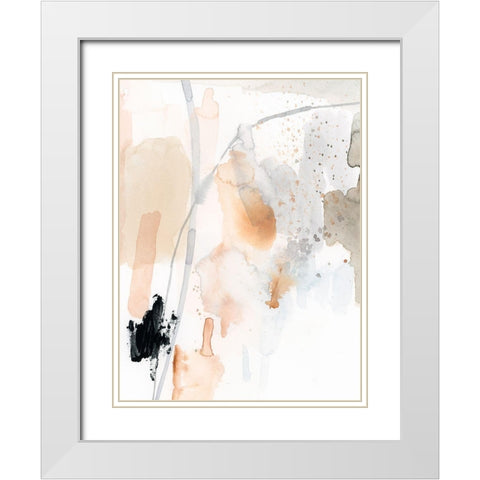Tincture I White Modern Wood Framed Art Print with Double Matting by Barnes, Victoria
