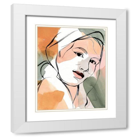 Earthly Angels I White Modern Wood Framed Art Print with Double Matting by Warren, Annie