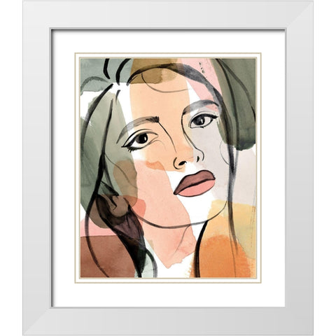 Earthly Angels II White Modern Wood Framed Art Print with Double Matting by Warren, Annie