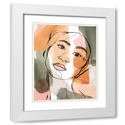 Earthly Angels III White Modern Wood Framed Art Print with Double Matting by Warren, Annie