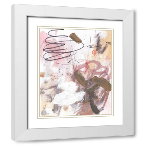 Whispering Dawn II White Modern Wood Framed Art Print with Double Matting by Wang, Melissa