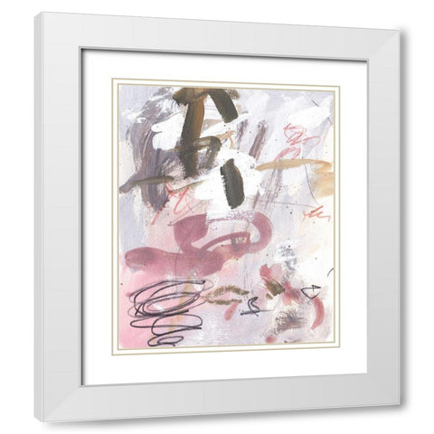 Whispering Dawn III White Modern Wood Framed Art Print with Double Matting by Wang, Melissa