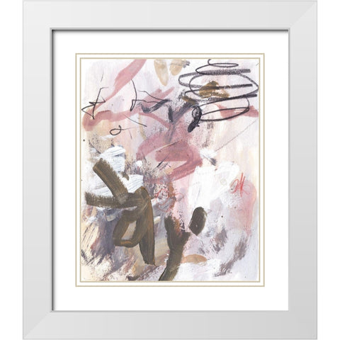 Whispering Dawn IV White Modern Wood Framed Art Print with Double Matting by Wang, Melissa