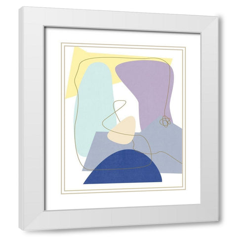 Luminous Bay I White Modern Wood Framed Art Print with Double Matting by Wang, Melissa