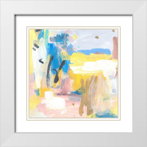 Yellow Sky I White Modern Wood Framed Art Print with Double Matting by Wang, Melissa
