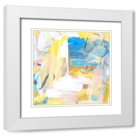 Yellow Sky II White Modern Wood Framed Art Print with Double Matting by Wang, Melissa