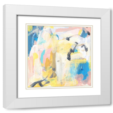 Yellow Sky III White Modern Wood Framed Art Print with Double Matting by Wang, Melissa