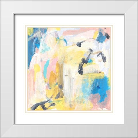 Yellow Sky III White Modern Wood Framed Art Print with Double Matting by Wang, Melissa