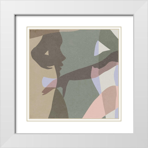 Stories In Between III White Modern Wood Framed Art Print with Double Matting by Wang, Melissa