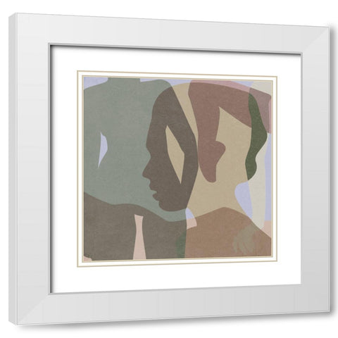 Stories In Between IV White Modern Wood Framed Art Print with Double Matting by Wang, Melissa