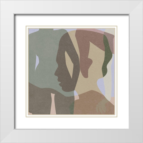 Stories In Between IV White Modern Wood Framed Art Print with Double Matting by Wang, Melissa