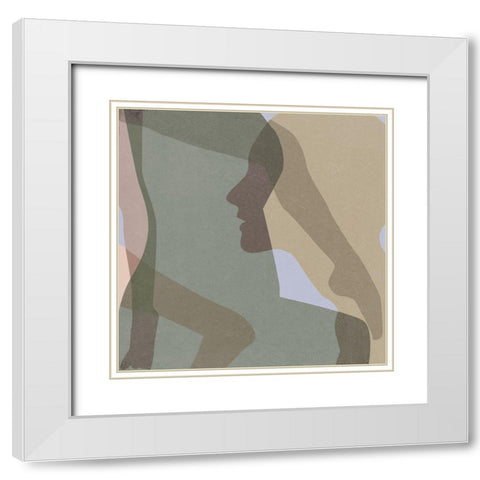 Stories In Between VI White Modern Wood Framed Art Print with Double Matting by Wang, Melissa