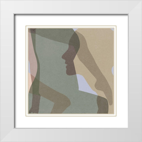 Stories In Between VI White Modern Wood Framed Art Print with Double Matting by Wang, Melissa