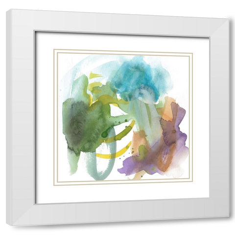 Turquoise Bay VI White Modern Wood Framed Art Print with Double Matting by Wang, Melissa