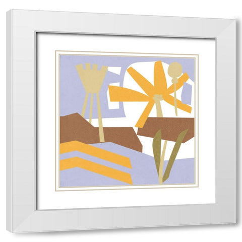 Lavenderland Pinwheel I White Modern Wood Framed Art Print with Double Matting by Wang, Melissa