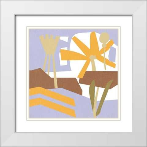 Lavenderland Pinwheel I White Modern Wood Framed Art Print with Double Matting by Wang, Melissa