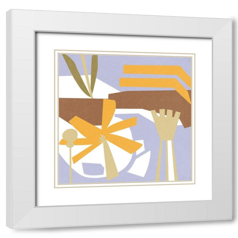 Lavenderland Pinwheel II White Modern Wood Framed Art Print with Double Matting by Wang, Melissa