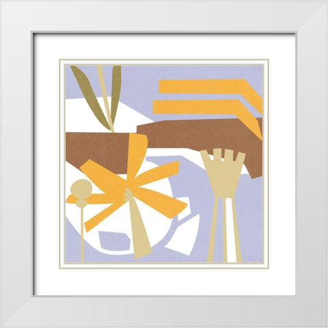 Lavenderland Pinwheel II White Modern Wood Framed Art Print with Double Matting by Wang, Melissa