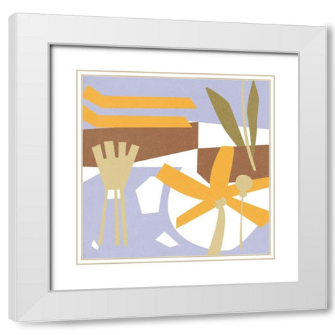 Lavenderland Pinwheel IV White Modern Wood Framed Art Print with Double Matting by Wang, Melissa