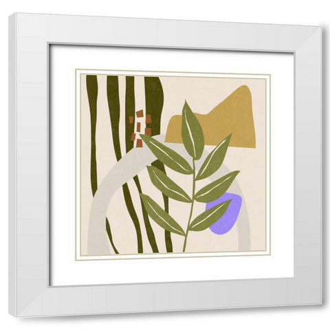 Far Away Place I White Modern Wood Framed Art Print with Double Matting by Wang, Melissa