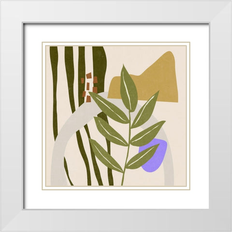 Far Away Place I White Modern Wood Framed Art Print with Double Matting by Wang, Melissa