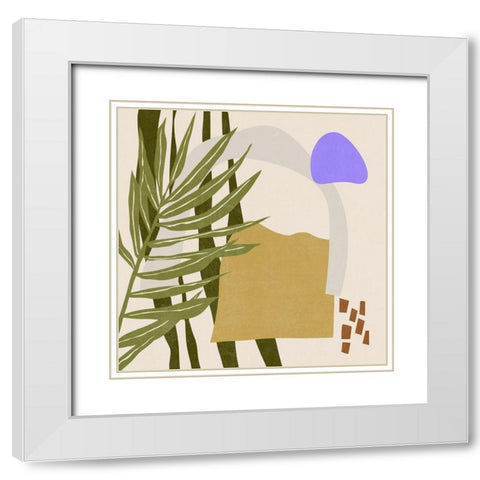 Far Away Place II White Modern Wood Framed Art Print with Double Matting by Wang, Melissa