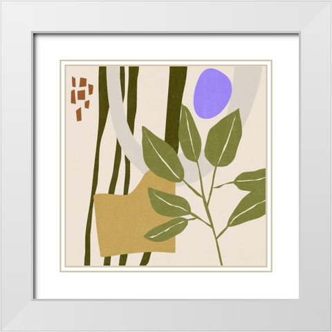 Far Away Place III White Modern Wood Framed Art Print with Double Matting by Wang, Melissa