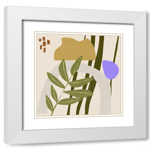 Far Away Place IV White Modern Wood Framed Art Print with Double Matting by Wang, Melissa