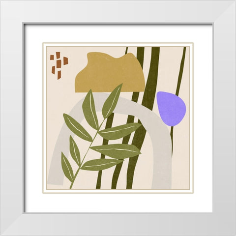 Far Away Place IV White Modern Wood Framed Art Print with Double Matting by Wang, Melissa