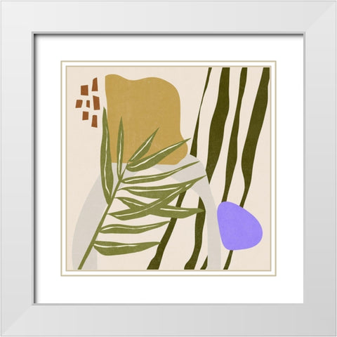 Far Away Place VI White Modern Wood Framed Art Print with Double Matting by Wang, Melissa