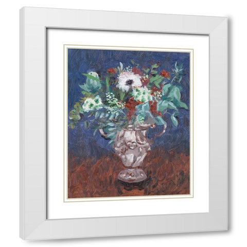 Night Bouquet II White Modern Wood Framed Art Print with Double Matting by Wang, Melissa