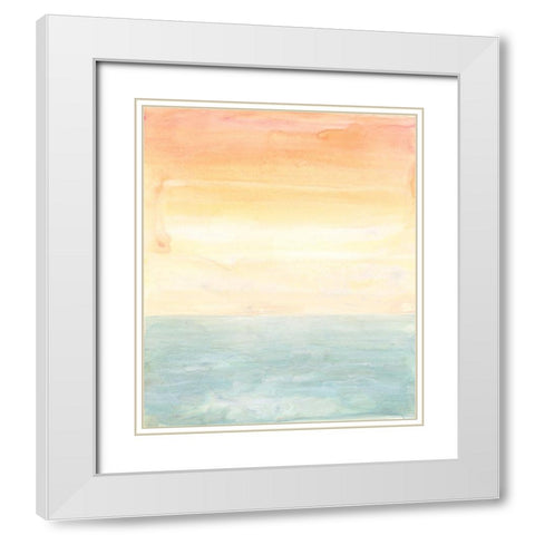 Sunny Horizon II White Modern Wood Framed Art Print with Double Matting by Stramel, Renee W.