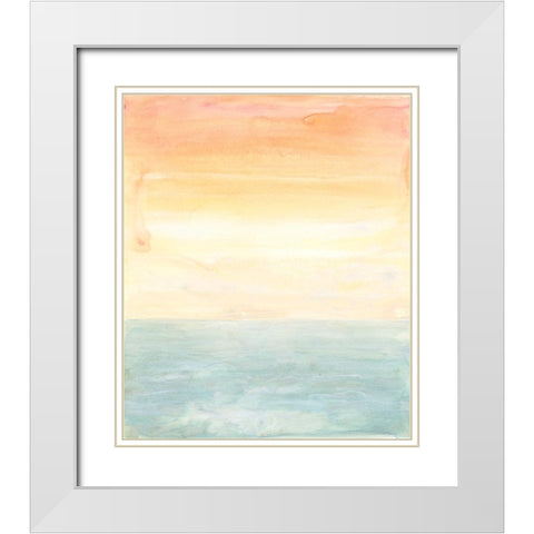 Sunny Horizon II White Modern Wood Framed Art Print with Double Matting by Stramel, Renee W.