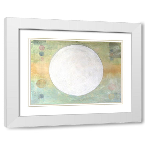 Celestial Skies I White Modern Wood Framed Art Print with Double Matting by Stramel, Renee W.