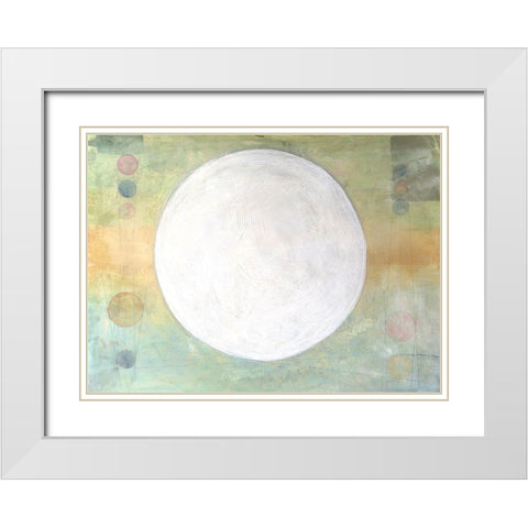 Celestial Skies I White Modern Wood Framed Art Print with Double Matting by Stramel, Renee W.