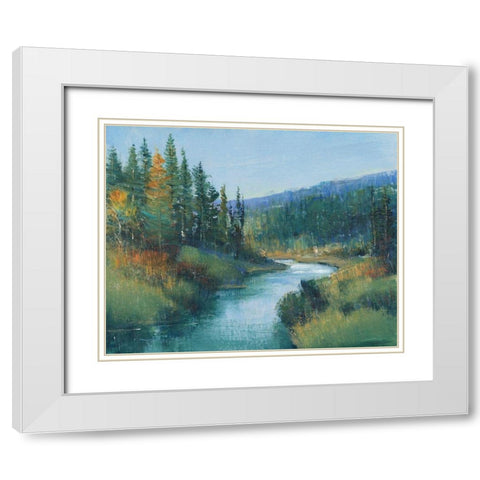 Trout Stream I White Modern Wood Framed Art Print with Double Matting by OToole, Tim