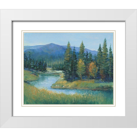 Trout Stream II White Modern Wood Framed Art Print with Double Matting by OToole, Tim